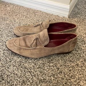 High-end Italian suede/leather tassel loafers by Alexander.